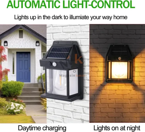 Applique solaire mural extérieure avec 2 lampes – Éclairage économique et écologique