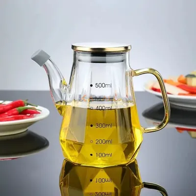 Théière en Verre 500 ml avec Couvercle en Bois – Petite Théière Élégante pour Thé et Infusions