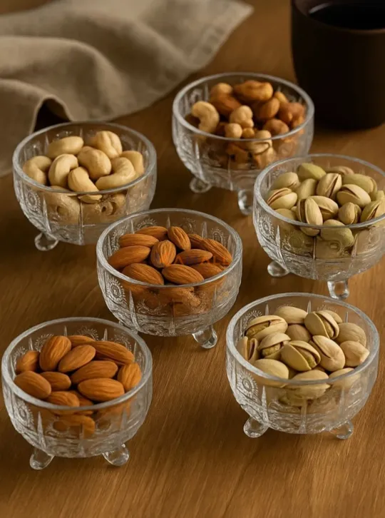 Service de 6 Bols en Verre 300 ml – Bols Élégants pour Desserts, Salades, Fruits et Apéritifs