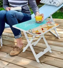 Table pliable carrée en plastique 54 cm – Petit modèle pratique pour intérieur et extérieur