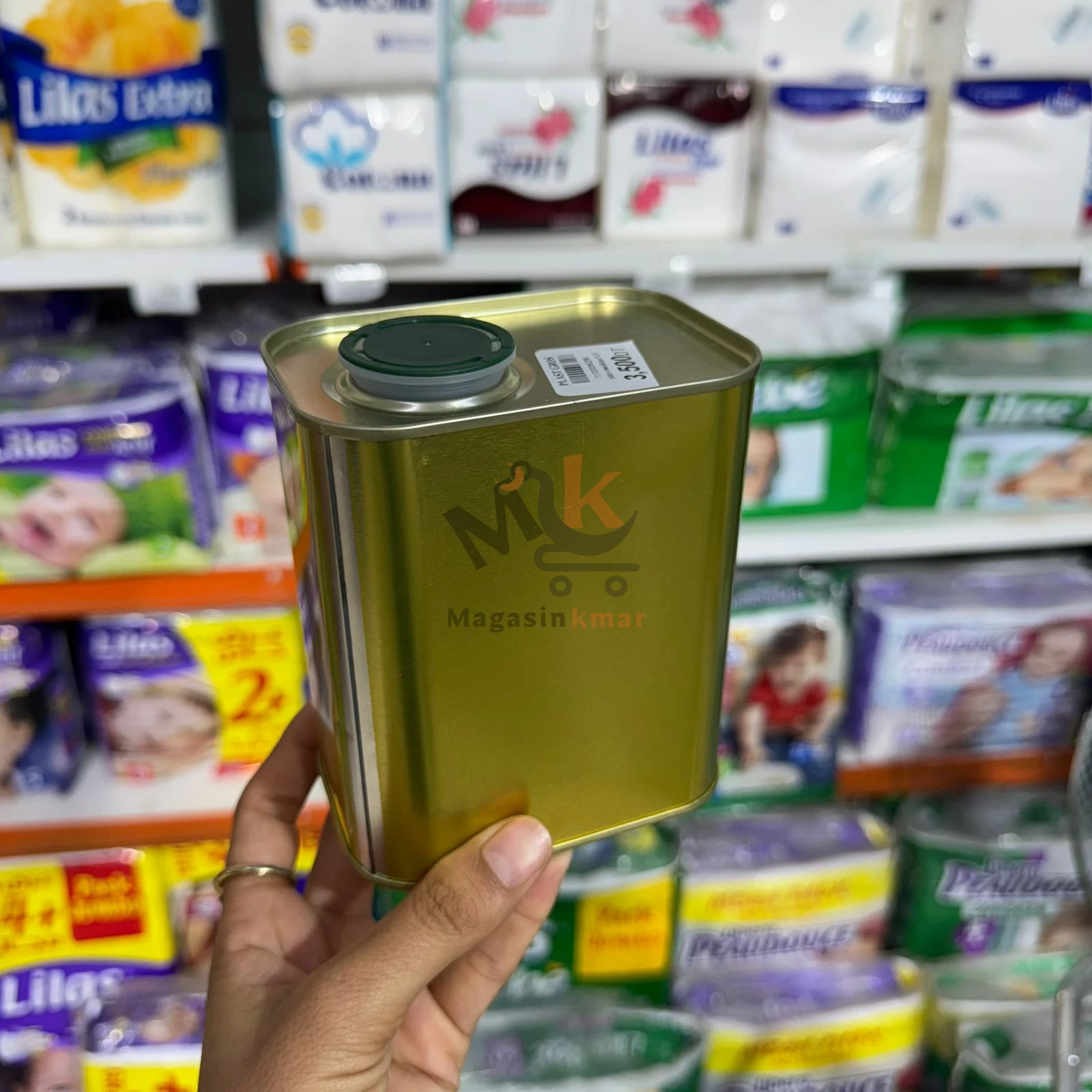 Bidon d’huile en métal 3L – Récipient de conservation avec bouchon sécurisé