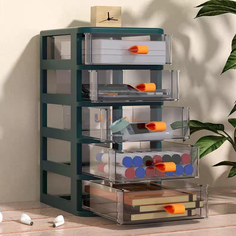 Casier de Rangement à 5 Tiroirs en Plastique