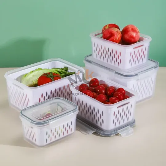 Boîte Passoire  en Plastique Alimentaire MM  – Conservation et Égouttage Pratique