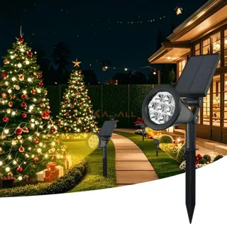 Piquet Solaire LED pour Jardin – Spot Extérieur Rechargeable avec Panneau Solaire
