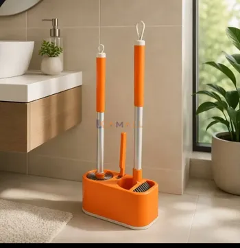 Pack de 3 Brosses de Toilette avec Support – Brosse WC en Plastique pour Nettoyage de la Salle de Bain