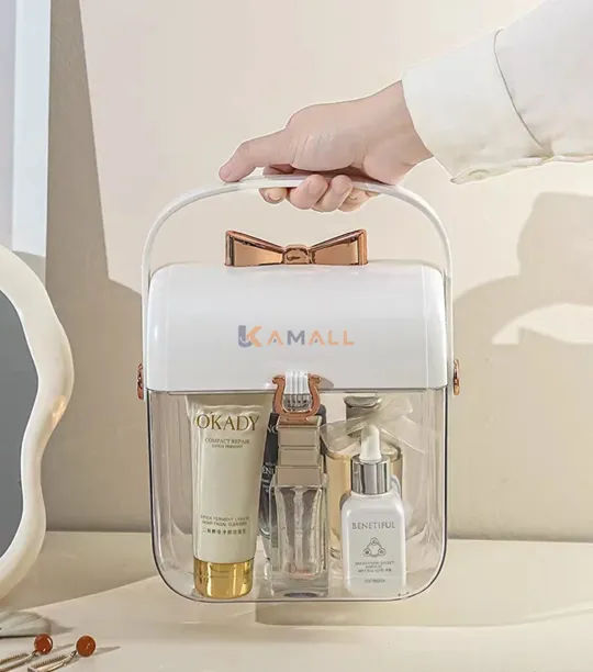 Boîte de Rangement pour Cosmétiques en Plastique – Organisateur Pratique pour Maquillage et Produits de Beauté