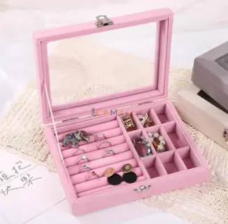 Porte bijoux multi-compartiments 20 × 15 cm