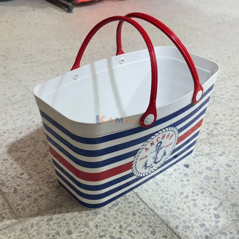 Panier de Plage en plastique – sac de rangement pratique pour plage, pique-nique et sorties