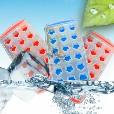 Moule à glaçons en plastique et silicone 25 × 12 cm – Bac pratique pour congélateur