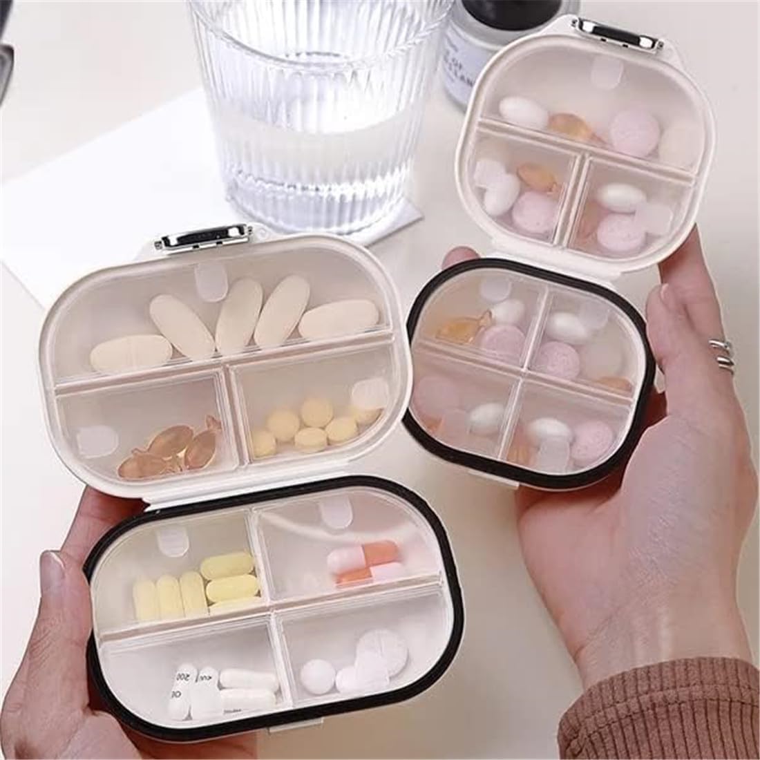 Boite de médicament avec 7 compartiment en plastique