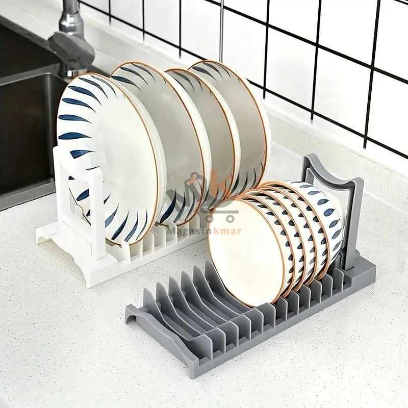 Porte-assiettes en plastique à 12 compartiments