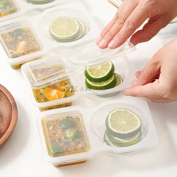Mini Pot à Crème et Goûter en Plastique Alimentaire – Boîte de Rangement Hermétique pour Snacks et Desserts