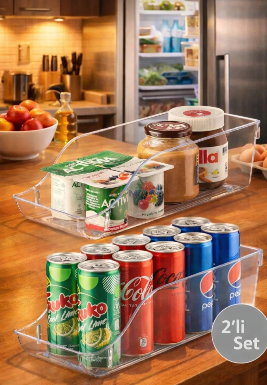 Boîte Organisateur pour Réfrigérateur en Plexiglas 35 × 23,5 × 10 cm
