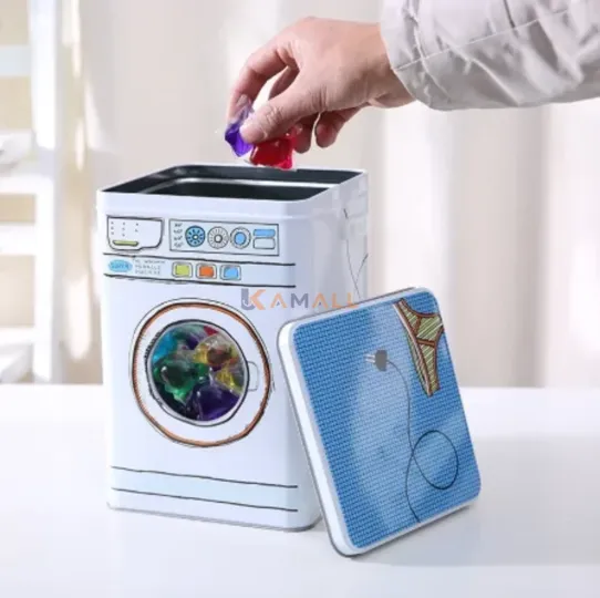 Boîte de Rangement pour Détergent 3,5 L en Plastique – Pratique pour Cuisine et Buanderie