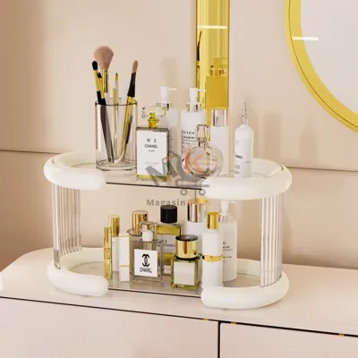 Étagère à 2 étages en plexi – Rangement moderne et transparent