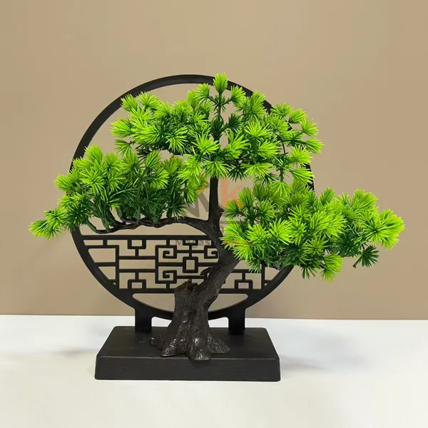 Plante artificielle verte forme cadre en plastique  – Décoration moderne pour maison et bureau