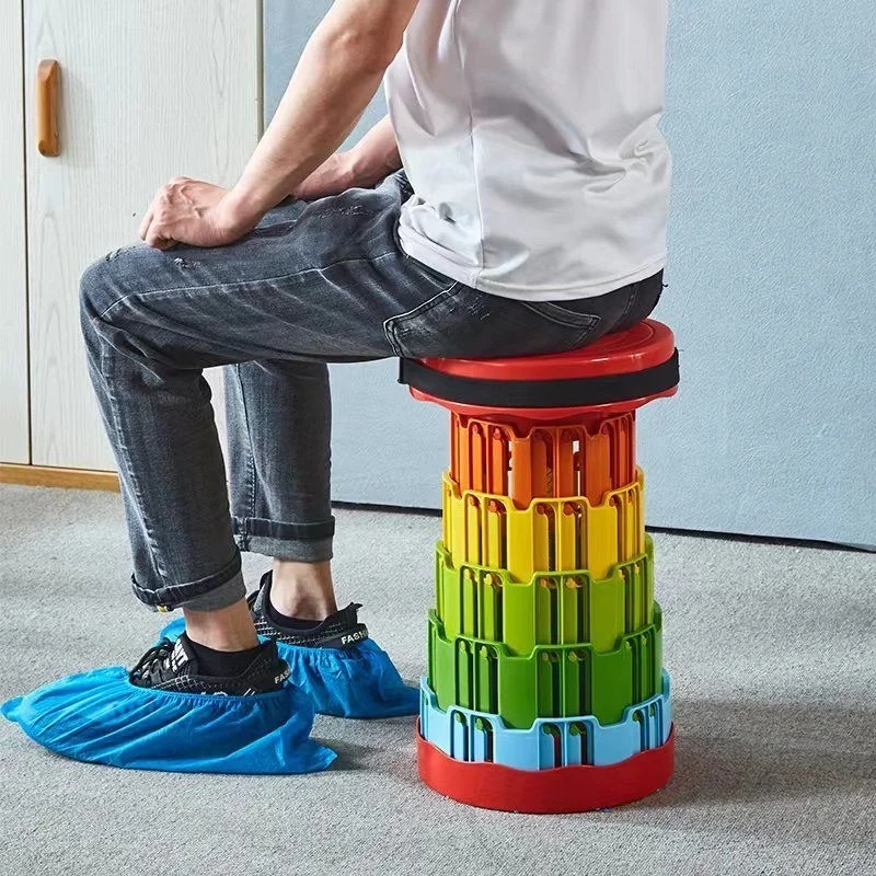 Tabouret pliable en plastique 45 cm – Siège compact et pratique pour maison et extérieur