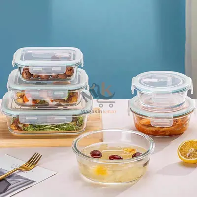 Boîte de conservation en verre 780ml  avec couvercle alimentaire