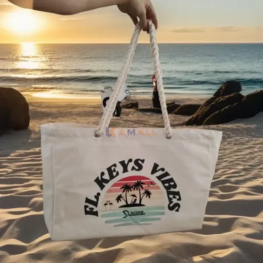 Sac de plage en tissu – Grand format léger et pratique pour vos sorties