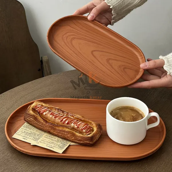 Plateau de Service en Bois gm – Plateau Rectangulaire Élégant pour Cuisine et Table