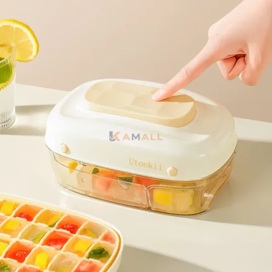 Bac à glaçons réutilisable en plastique 19 × 12 × 7 cm – Solution pratique pour boissons fraîches