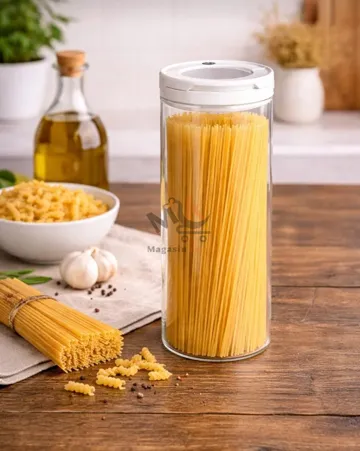 Boîte à épices alimentaire 1,8 L en plastique – Conteneur de rangement 28 cm