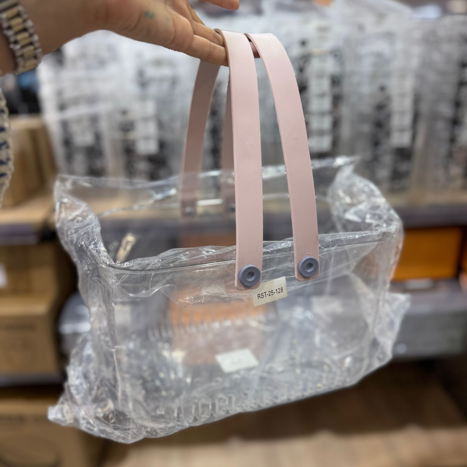 Panier en plexi avec deux manche