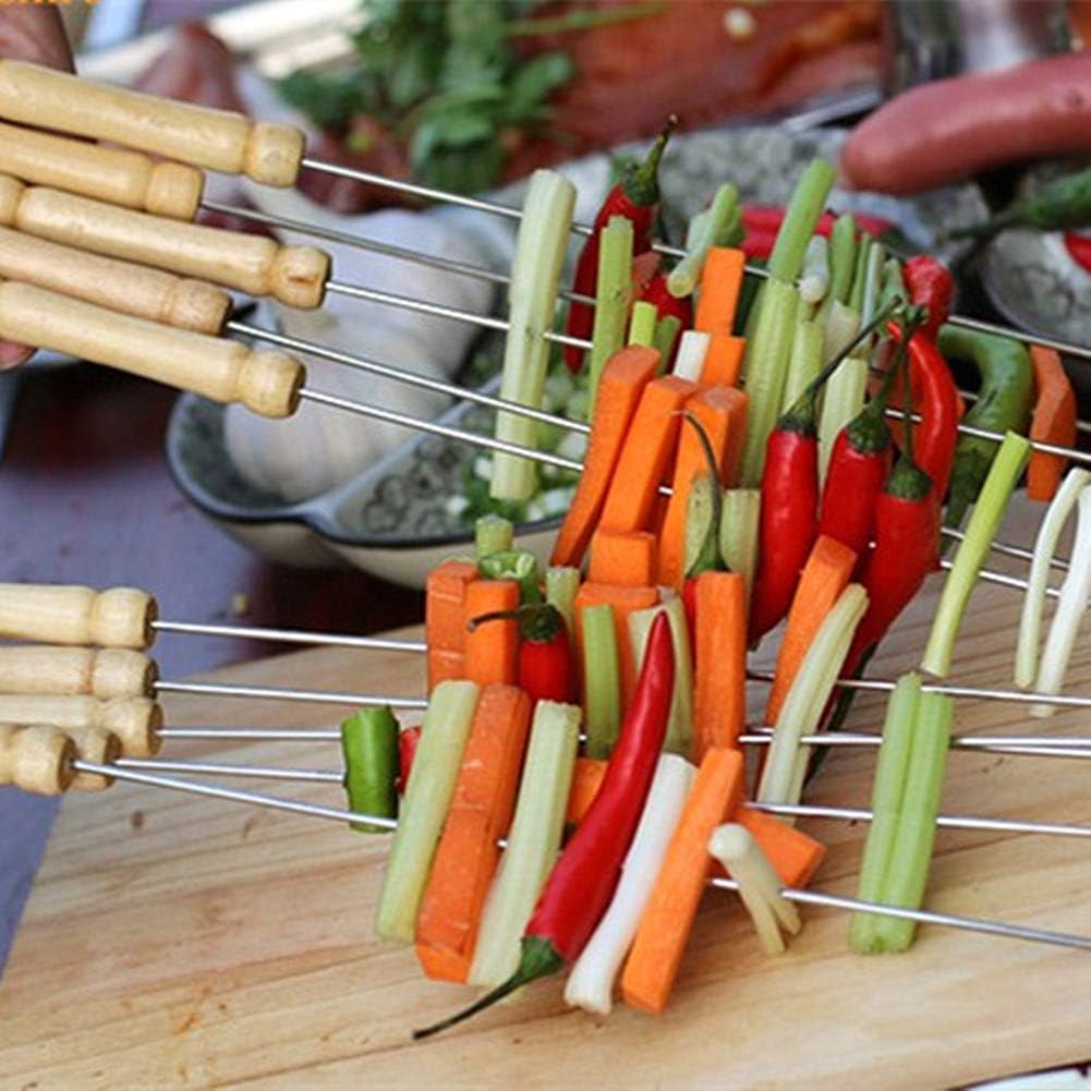 Lot de 12 brochettes en métal 31 cm