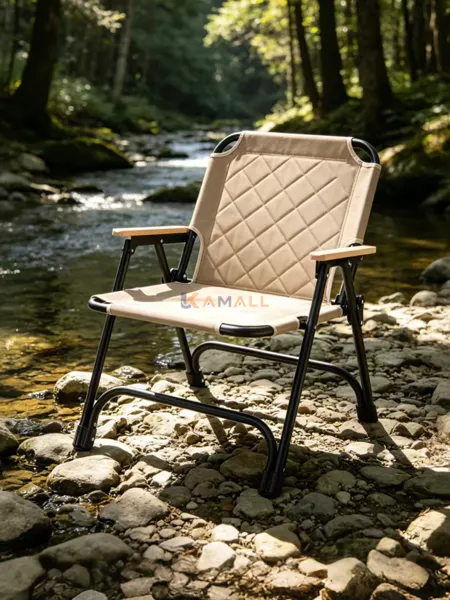 Chaise pliable en tissu et métal 80 cm – Chaise portable et confortable