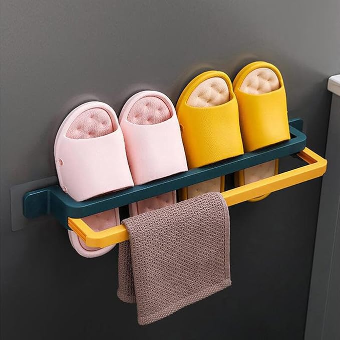 Support mural multifonction en plastique – Rangement pour serviettes ou chaussures