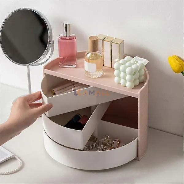 Boîte de Rangement Demi-Cercle en Plastique 20 cm – Organisateur Pratique pour Maison, Cuisine et Salle de Bain